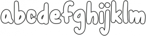 FunClub Outline otf (400) Font LOWERCASE