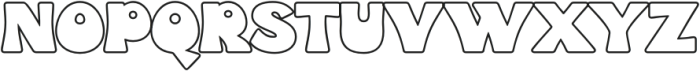 Funk Gibson Outline otf (400) Font LOWERCASE