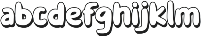 Funki Extrude otf (400) Font LOWERCASE