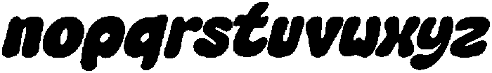 Funky Glitz Italic otf (400) Font LOWERCASE