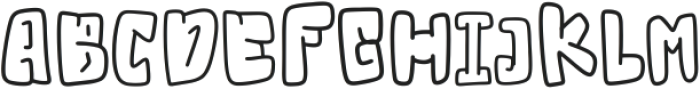 Funky Hollow Outline Outline otf (400) Font UPPERCASE