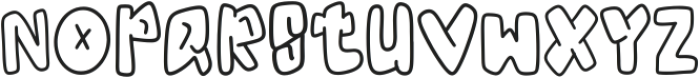 Funky Hollow Outline Outline otf (400) Font UPPERCASE
