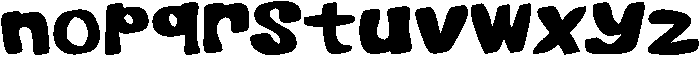 FunkyCHUNKYsans Regular otf (400) Font LOWERCASE