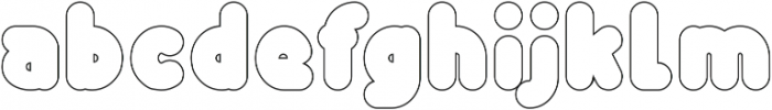 Funny and Cute-Hollow otf (400) Font LOWERCASE
