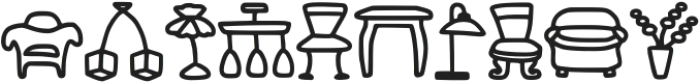 Furniture otf (400) Font OTHER CHARS
