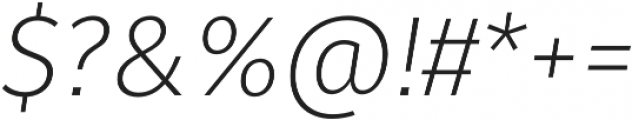 Fuse Light Italic otf (300) Font OTHER CHARS