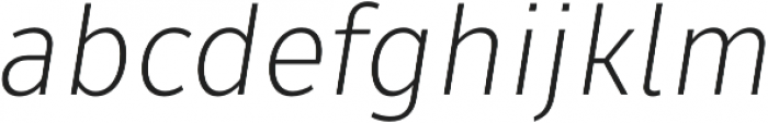 Fuse Light Italic otf (300) Font LOWERCASE
