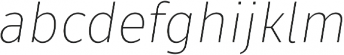 Fuse UltraLight Italic otf (300) Font LOWERCASE