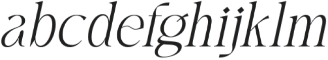 Fusskia Thin Italic otf (100) Font LOWERCASE