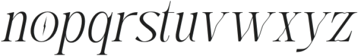 Fusskia Thin Italic otf (100) Font LOWERCASE