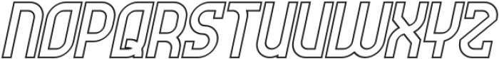 Futrons Outline Italic otf (400) Font UPPERCASE