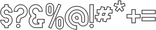 Futrons Outline otf (400) Font OTHER CHARS