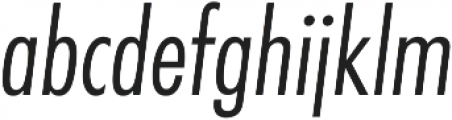 Futura Cond Light Oblique otf (300) Font LOWERCASE