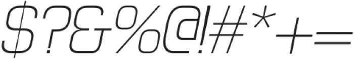 Futurette Thin Italic otf (100) Font OTHER CHARS