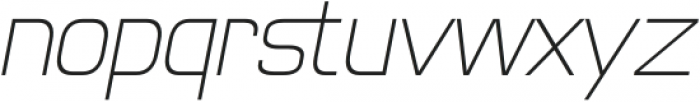 Futurette Thin Italic otf (100) Font LOWERCASE