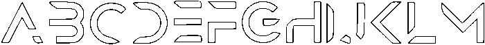 Futuristic Regular otf (400) Font UPPERCASE