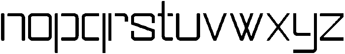 Futuristic Regular otf (400) Font LOWERCASE
