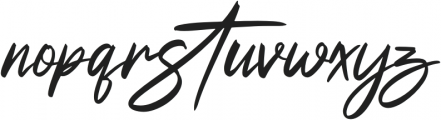 Futuristic Signature otf (400) Font LOWERCASE