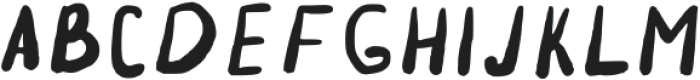 Fuzzy Font Regular otf (400) Font UPPERCASE