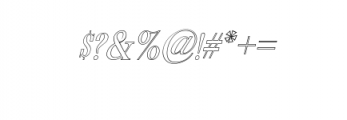 FuranoGyo Outline Italic.ttf Font OTHER CHARS