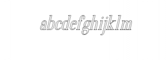 FuranoGyo Outline Italic.ttf Font LOWERCASE