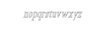 FuranoGyo Outline Italic.ttf Font LOWERCASE