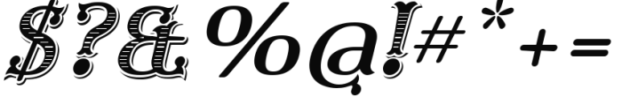 Furius Title Italic Font OTHER CHARS