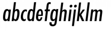Futura Condensed Medium Oblique Font LOWERCASE