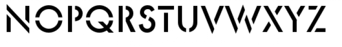 Futura Stencil D Medium Font UPPERCASE