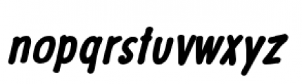 Futuramano Condensed Bold Italic Font LOWERCASE