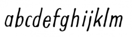 Futuramano Condensed Light Italic Font LOWERCASE