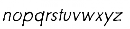 Futuramano Thin Italic Font LOWERCASE
