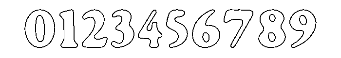 Fubbick Outline Font OTHER CHARS
