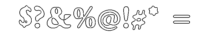 Fubbick Outline Font OTHER CHARS
