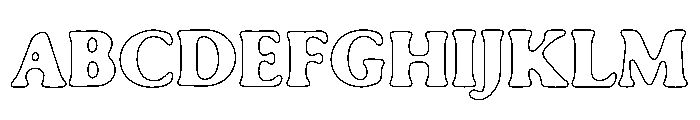 Fubbick Outline Font UPPERCASE