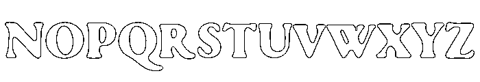 Fubbick Outline Font UPPERCASE