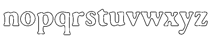Fubbick Outline Font LOWERCASE