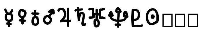 Fun Astronomical Symbols Font UPPERCASE