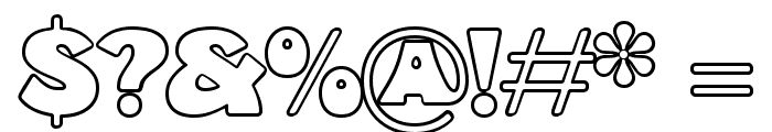 Funk Gibson DEMO Outline Font OTHER CHARS