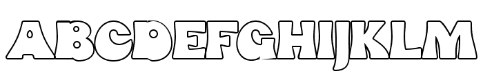 Funk Gibson DEMO Outline Font UPPERCASE