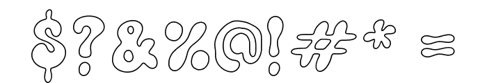 Funkie Retro Outline Font OTHER CHARS