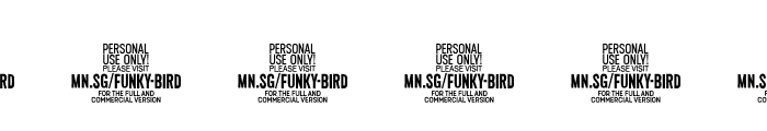 Funky Bird PERSONAL USE Regular Font OTHER CHARS