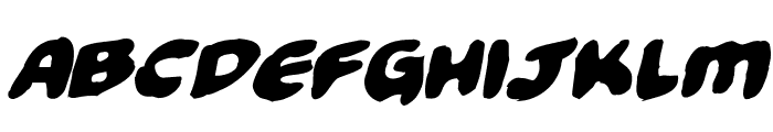 Funny Pages Funky Italic Font LOWERCASE