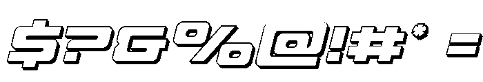 Furian 3D Italic Font OTHER CHARS