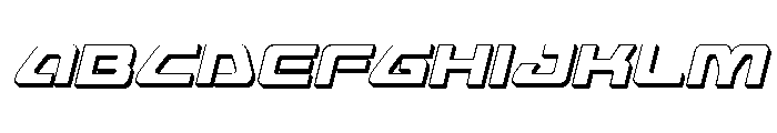 Furian 3D Italic Font UPPERCASE