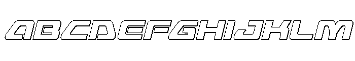 Furian Outline Italic Font UPPERCASE
