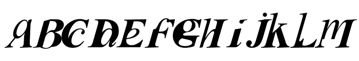 Fusion Italic Font UPPERCASE