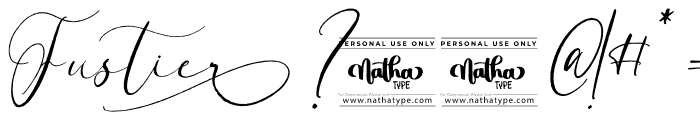 Fustier Personal Use Font OTHER CHARS