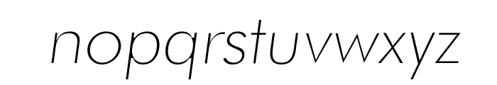 Futura Thin Italic Font LOWERCASE