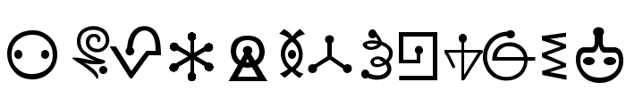 Futurama-Alien-Alphabet-One Font UPPERCASE